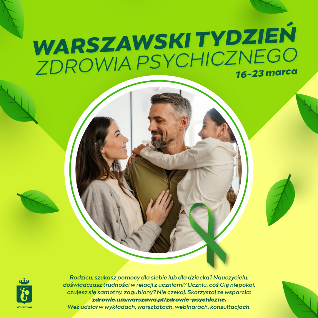 plakat warszawski tydzień zdrowia psychicznego