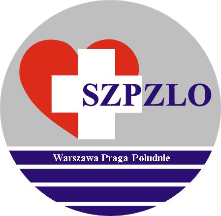 Zdjęcie przedstawia logo Samodzielnnych Zakładów Lecznictwa Otwartego Warszawa Praga Południe