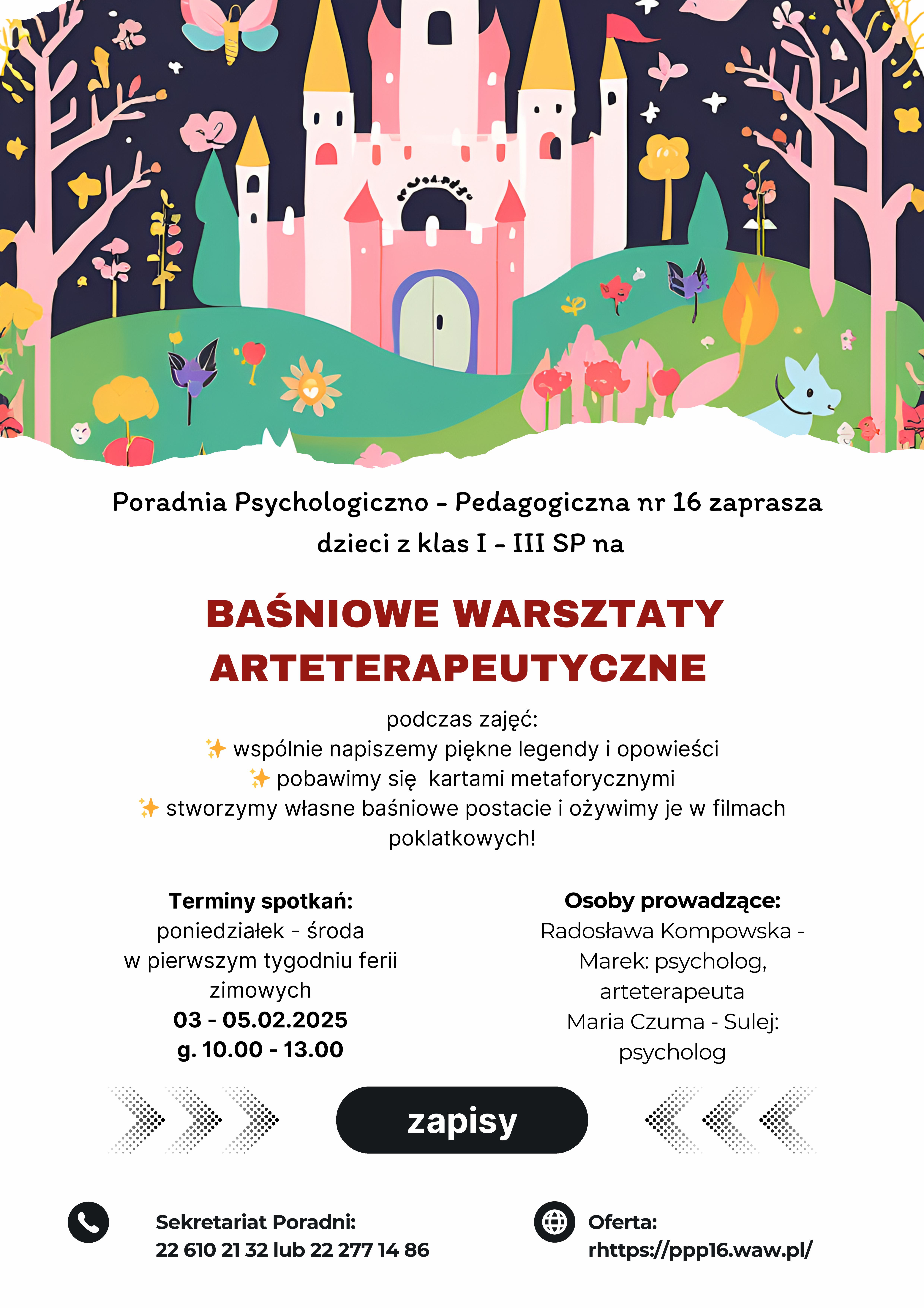 baśniowe warsztaty arteterapeutyczne w PPP16